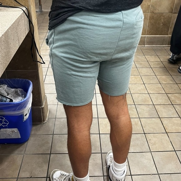 COTTON ON MEN JOGGER SHORT GREEN TERRY FLEECE EASY BODYBUILDER BODYBUILDING JOCK - Picture 9 of 16